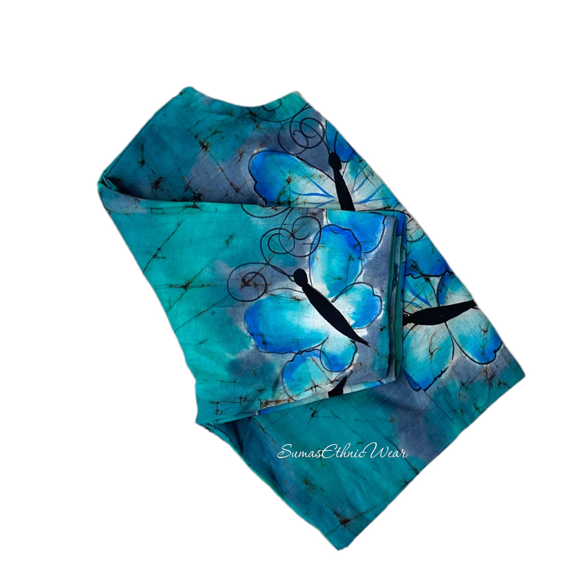 Silk Batik Butterfly Design Blouse