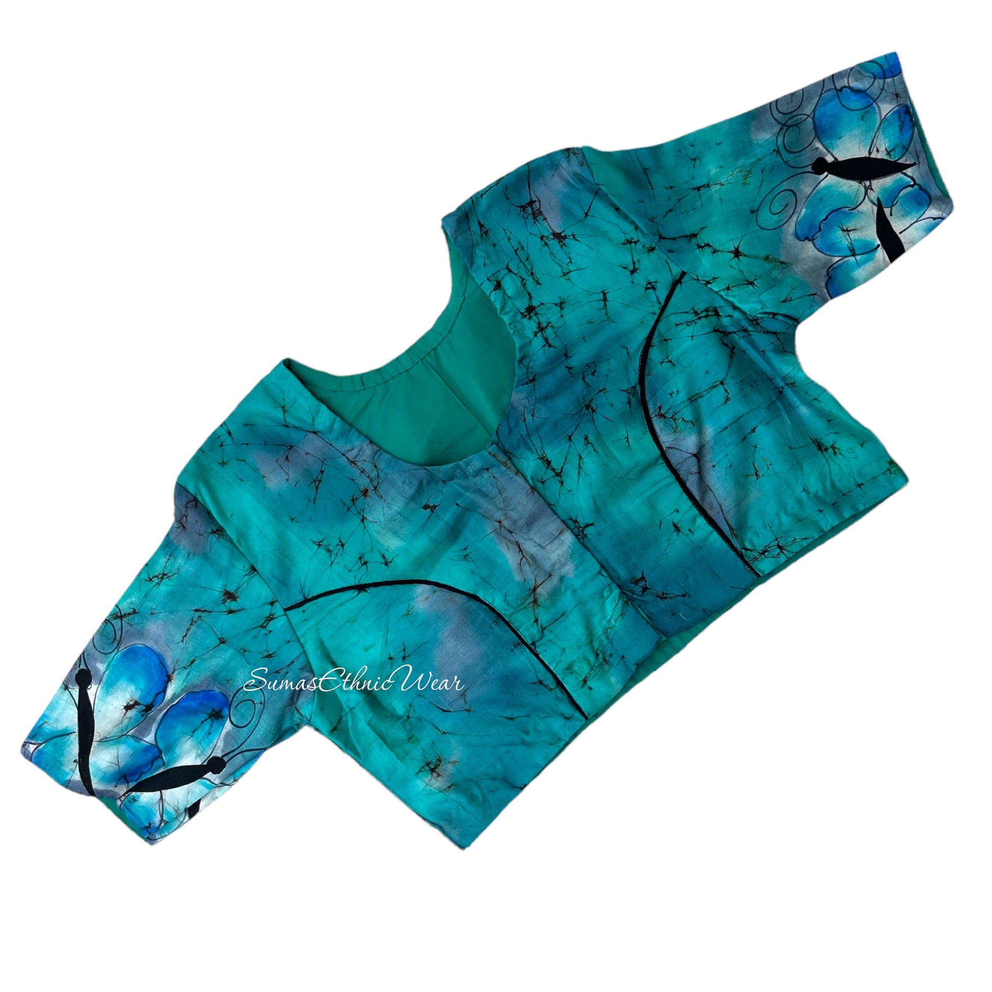 Silk Batik Butterfly Design Blouse