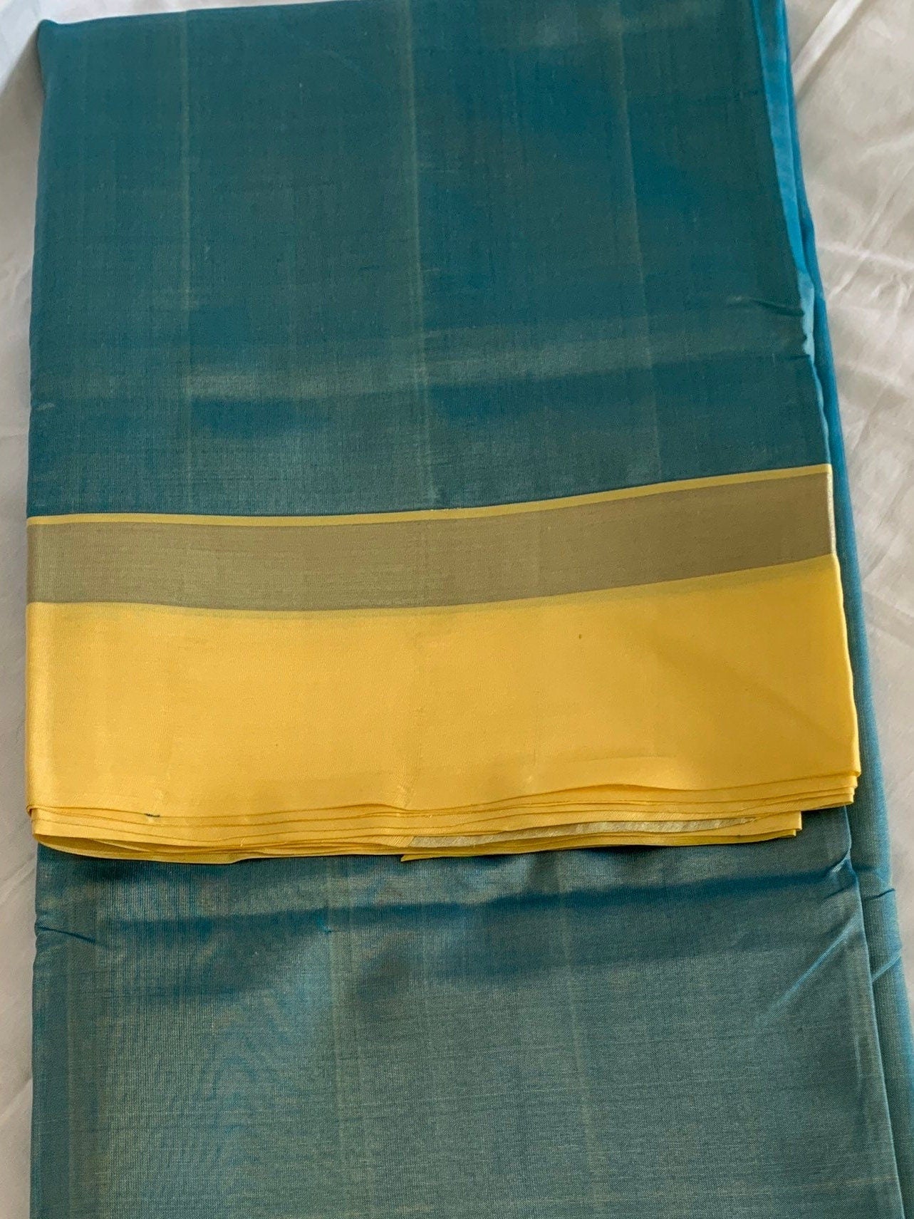 Pure Handloom Blue, Light yellow Venkatagiri Pattu saree | Wedding saree | Designer saree | SumasEthnicWear